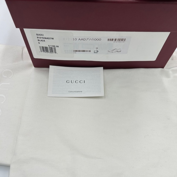 Men’s Gucci, leather black cap toe Oxford‘s size 9, made in Italy main image 4
